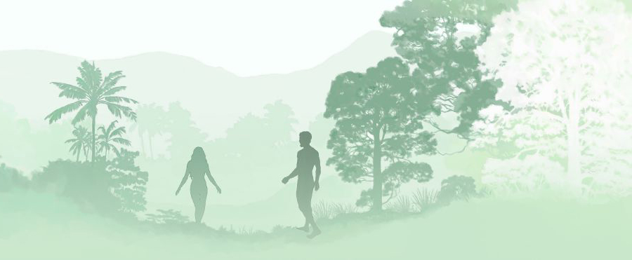 ئادە‌م و حە‌وا لە‌بە‌هە‌شت