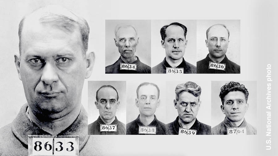 Portre bann frer ki ti ganny arete e met dan prizon 1918.