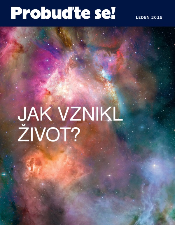 Titulní strana časopisu Probuďte se!, leden 2015 | Jak vznikl život?