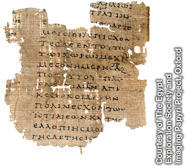 Papyrový fragment díla „Dějiny“