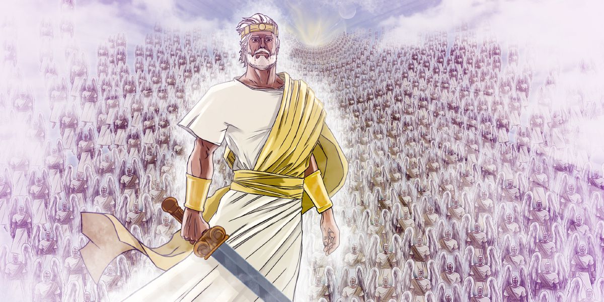 Archanděl Michael s armádou andělů