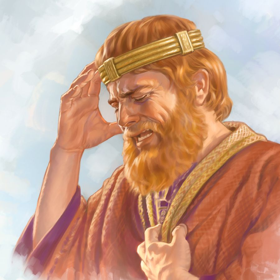 Král David se modlí o odpuštění