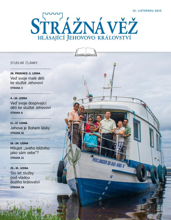 Titulní strana Strážné věže (studijní vydání), 15. listopadu 2015