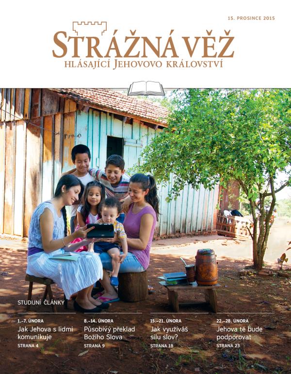Titulní strana Strážné věže (studijní vydání), 15. prosince 2015