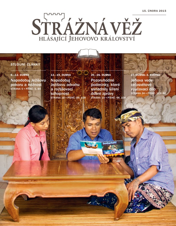 Titulní strana studijní Strážné věže z 15. února 2015