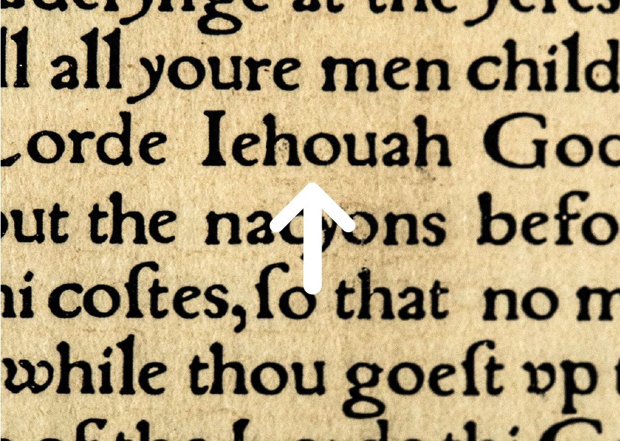 Boží jméno v angličtině v Tyndalově překladu Bible