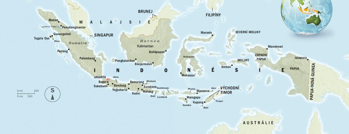 Mapa Indonésie