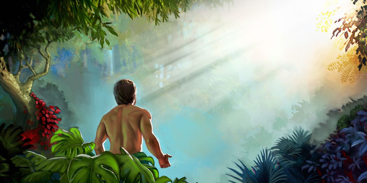 Эдем пахчинче Адам ҫине хӗвел пайӑркисем ӳкнӗ