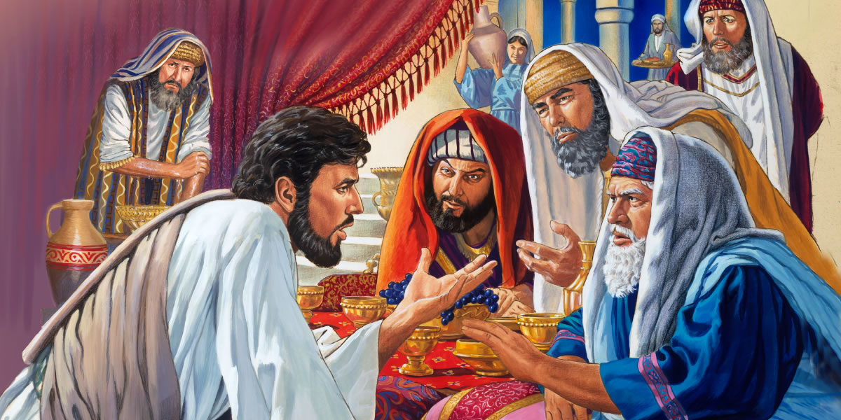 Jesus fordømmer farisæerne for deres hykleri og religiøse traditioner