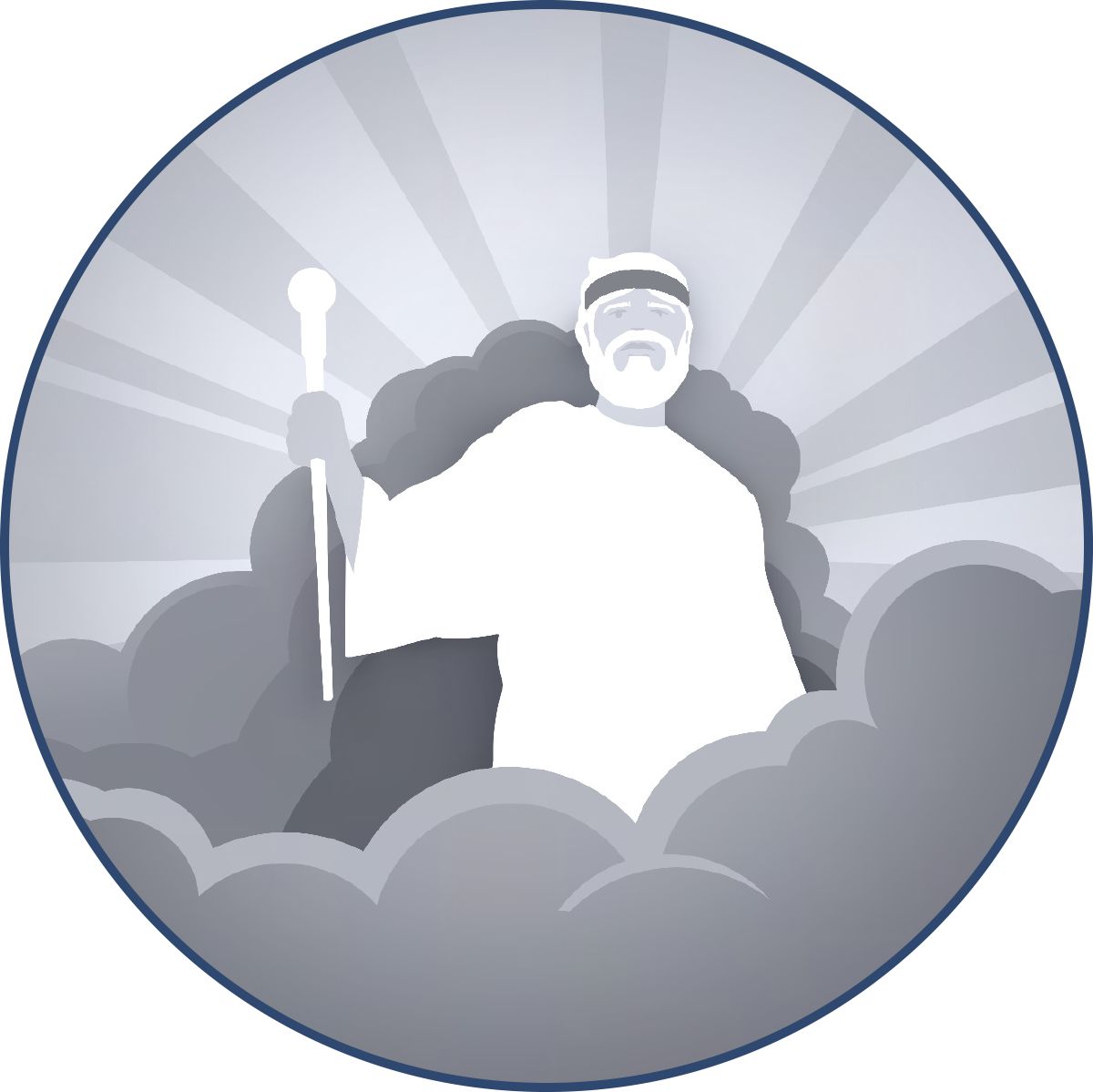 Jesus på sin himmelske trone