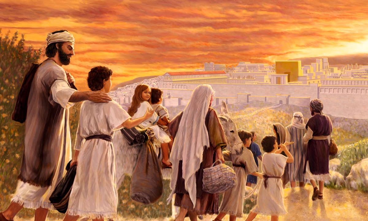 Som dreng rejser Jesus med sin familie til Jerusalem for at fejre påsken