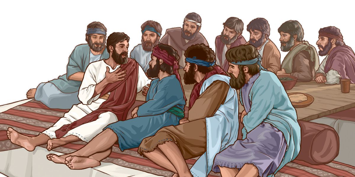 Jesus taler til sine trofaste apostle