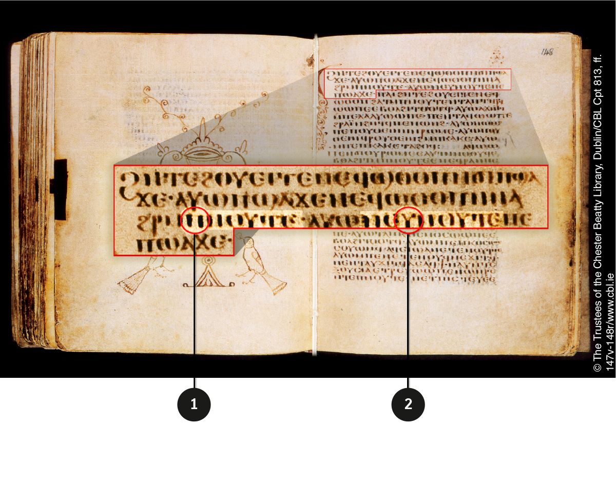 Sahidisk koptisk oversættelse af Johannes 1:1