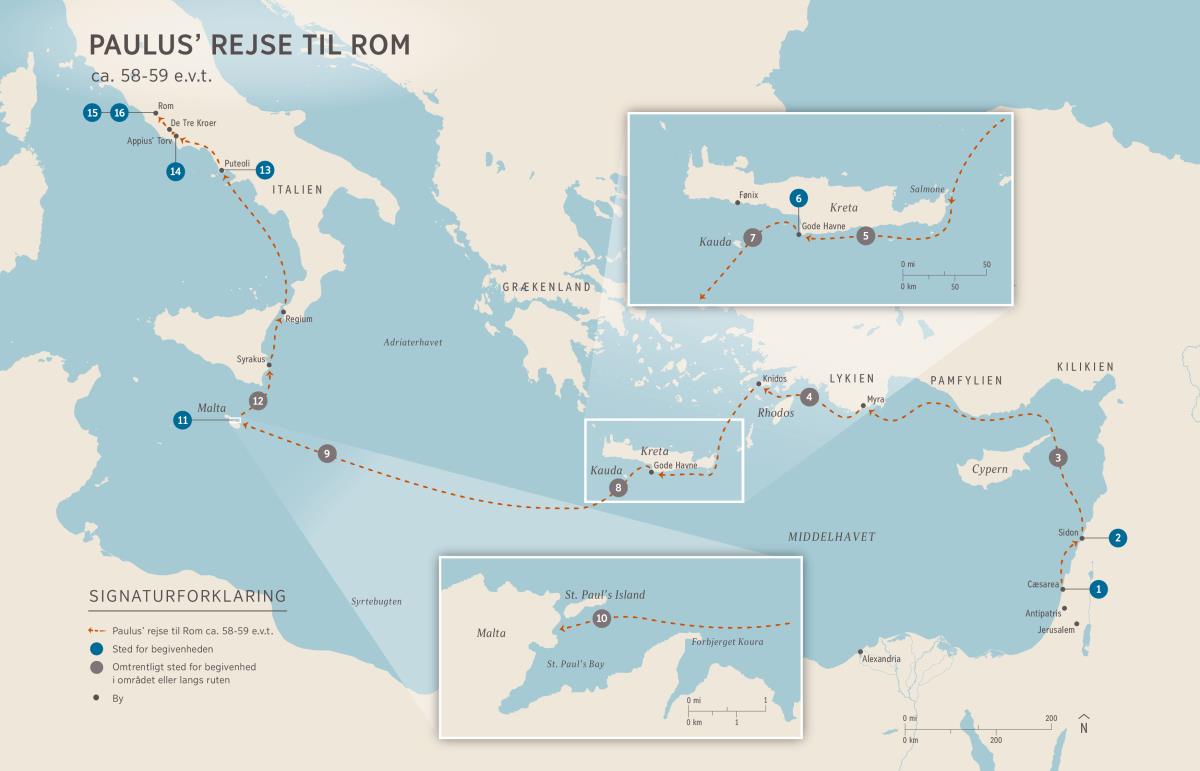 Apostlenes Gerninger – Paulus’ rejse til Rom og hans første fangenskab der (ApG 27:1 – 28:31)