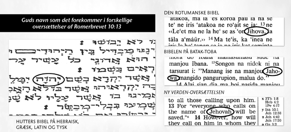 Guds navn i forskellige bibler