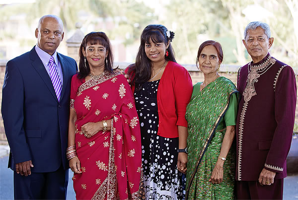 Nalini with her family
