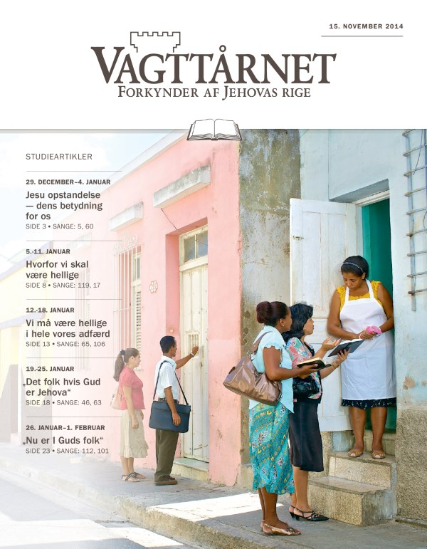 Forside af Vagttårnet, studieudgave, 15. november 2014