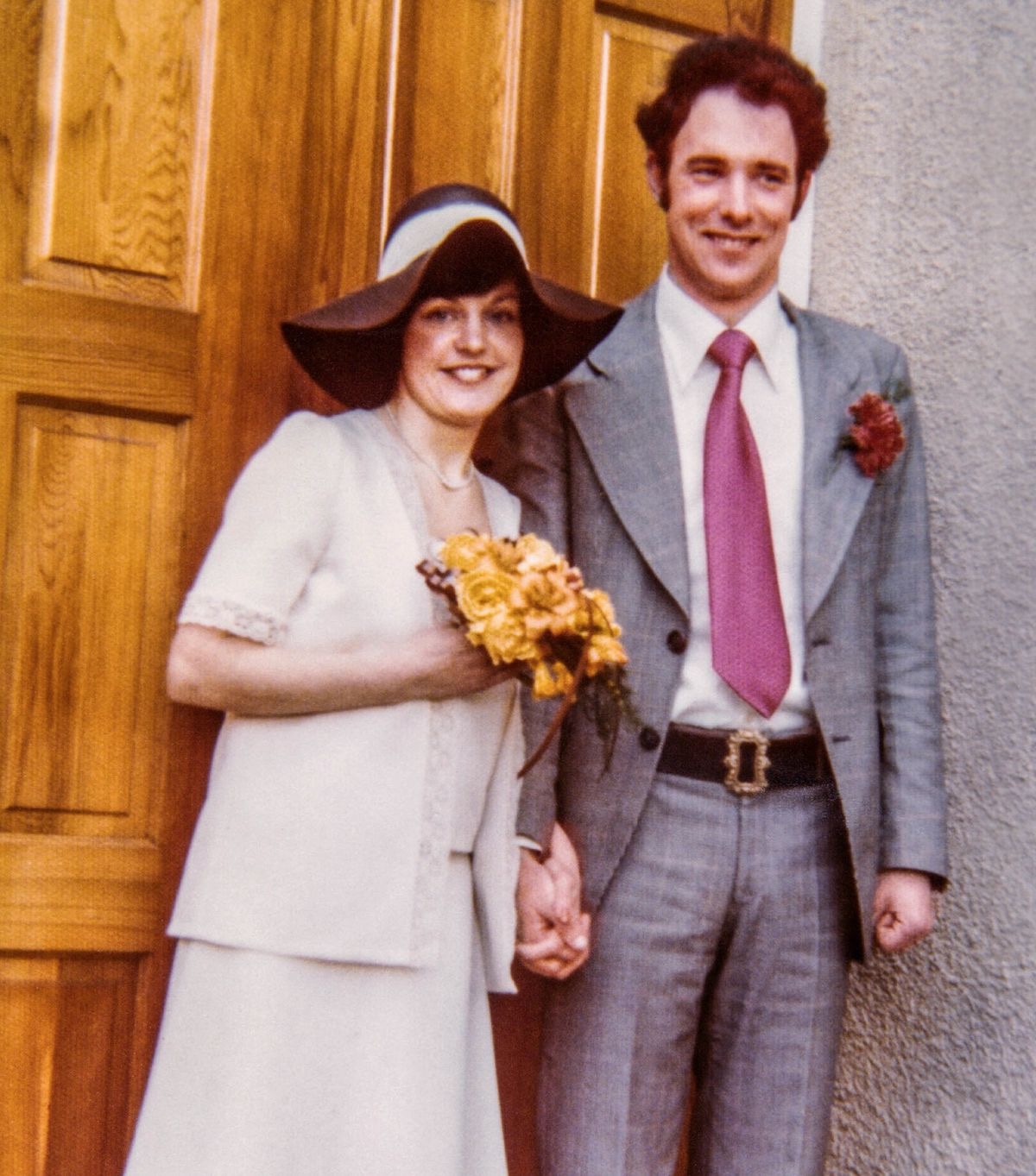 Robert og Pauline på deres bryllupsdag.