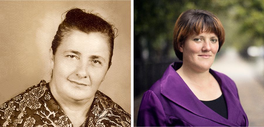 Babilina Kharatishvili og hendes barnebarn, Izabela