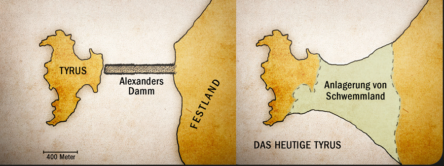 Zwei Karten von Tyrus