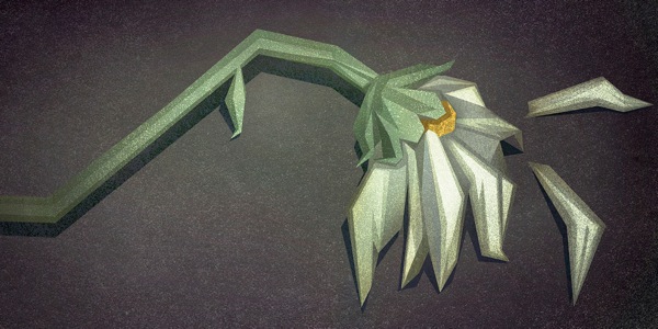 Eine verwelkte Blume