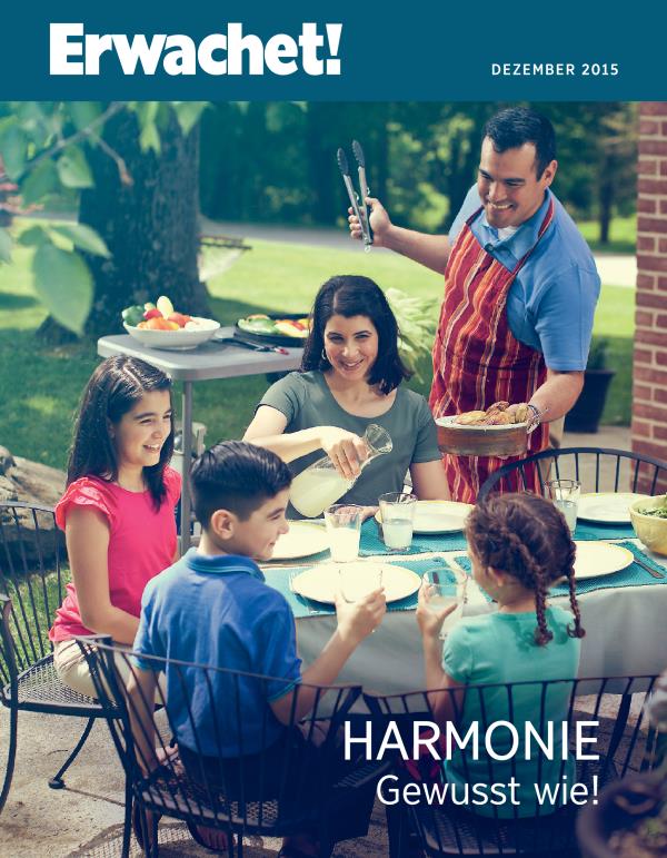 Titelseite des Erwachet!, Dezember 2015 | Harmonie: Gewusst wie!