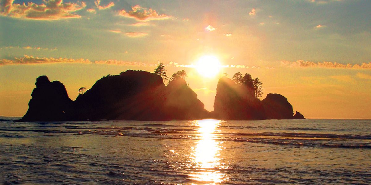 Ein Sonnenuntergang am Meer