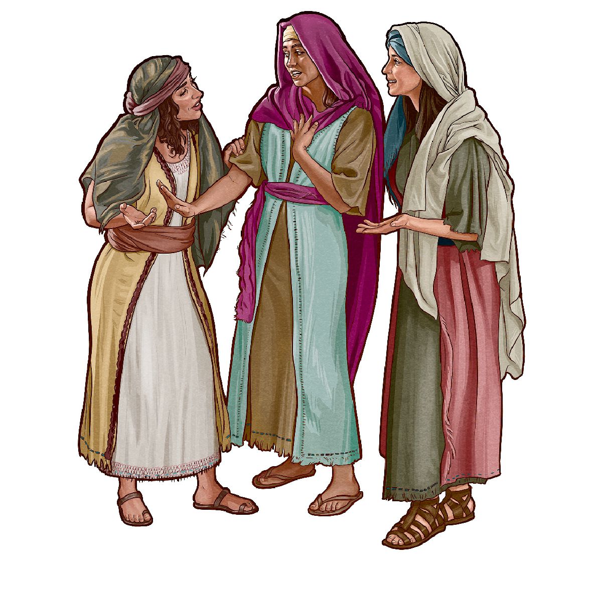 Die Sulamith mit zwei jungen Frauen aus Jerusalem