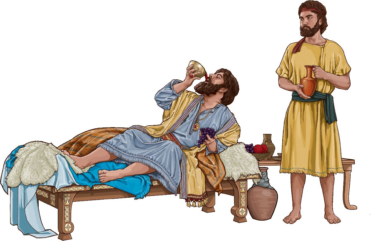 Ein Israelit isst und trinkt übermäßig viel