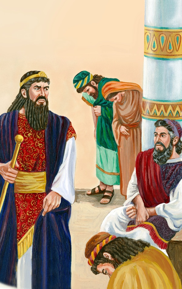 Haman ist wütend, weil sich Mordechai nicht vor ihm verbeugt