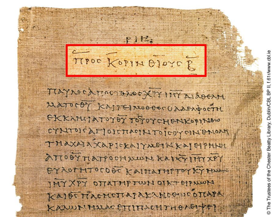 Der zweite Brief von Paulus an die Korinther