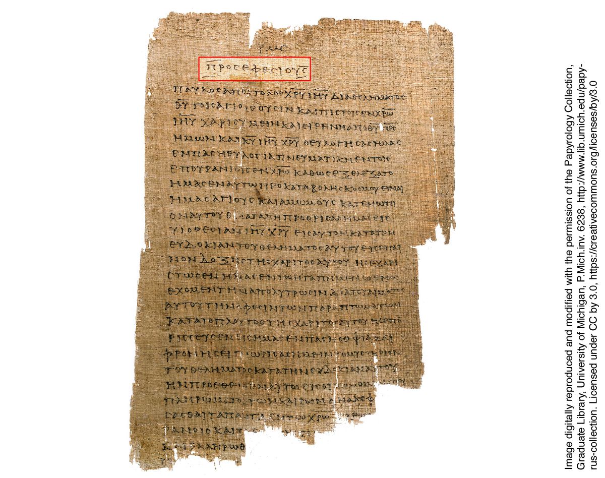 Der Brief von Paulus an die Epheser