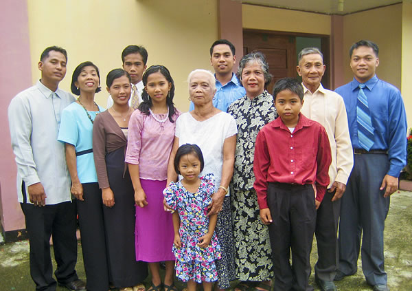 Marieta mit ihrer Familie