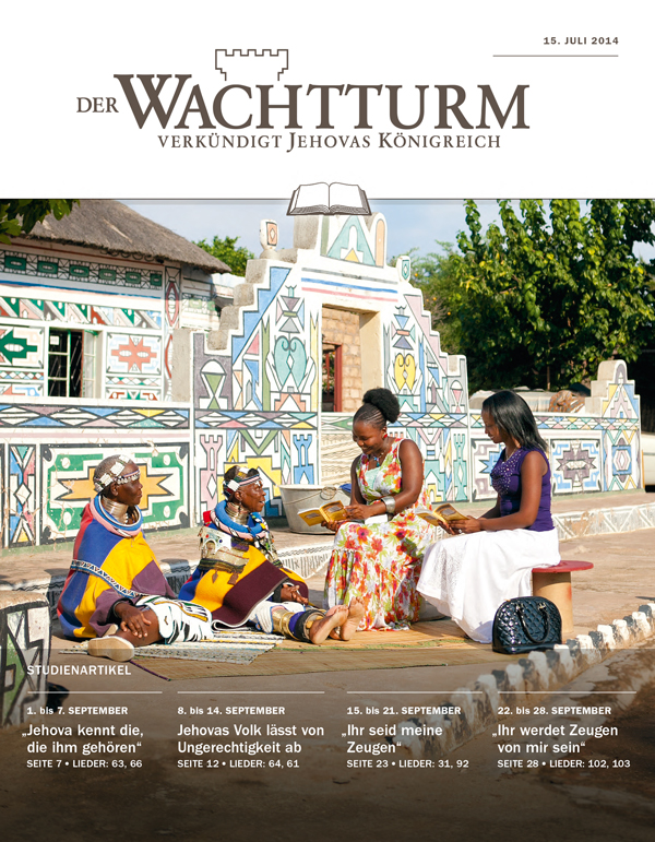 Titelseite der Studienausgabe des Wachtturms vom 15. Juli 2014