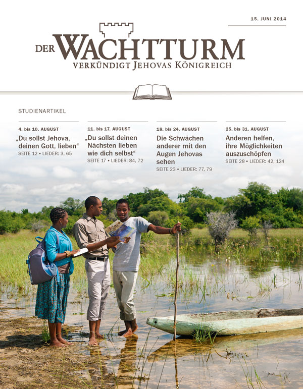 Titelseite der Studienausgabe des Wachtturms vom 15. Juni 2014