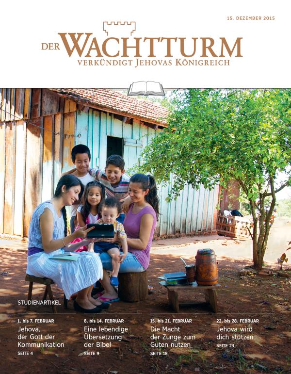 Titelseite der Studienausgabe des Wachtturms vom 15. Dezember 2015