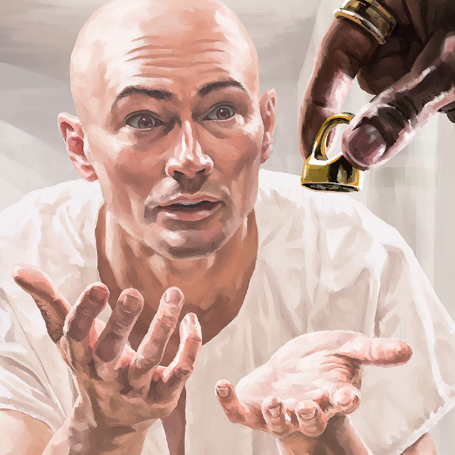 Pharao gibt Joseph seinen Siegelring