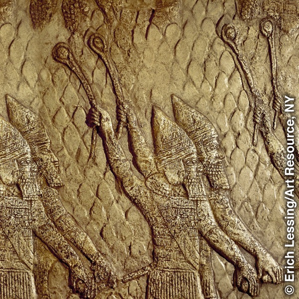 Bas-relief of the Assyrian slingers