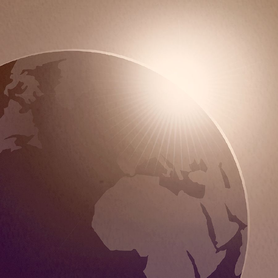 El Sol brilla sobre la Tierra