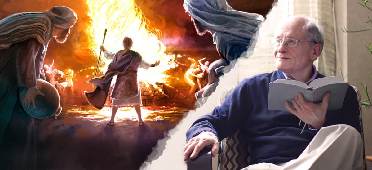 Un hermano imagina lo que está leyendo en la Biblia