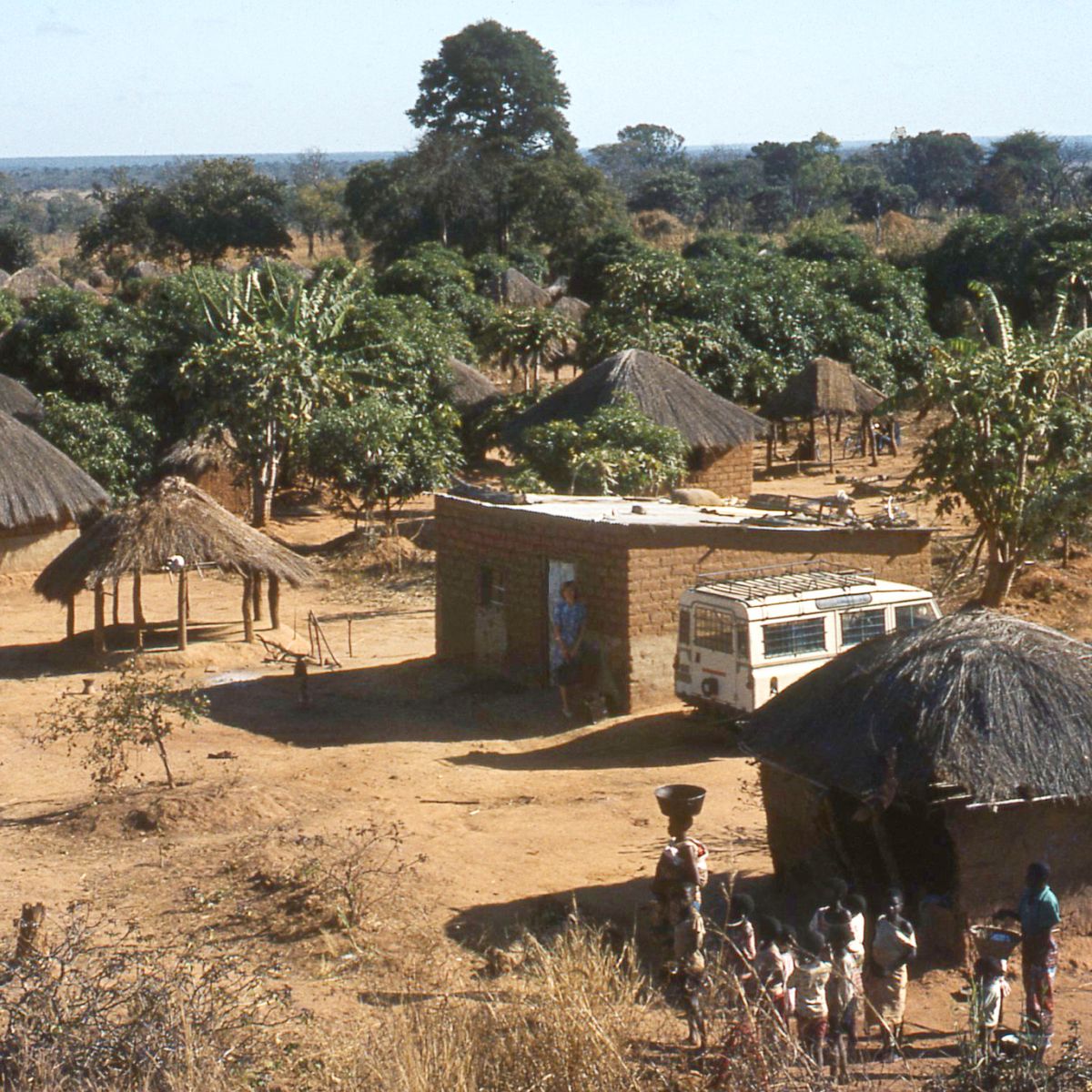 Una casita muy sencilla en una zona rural del Zaire.