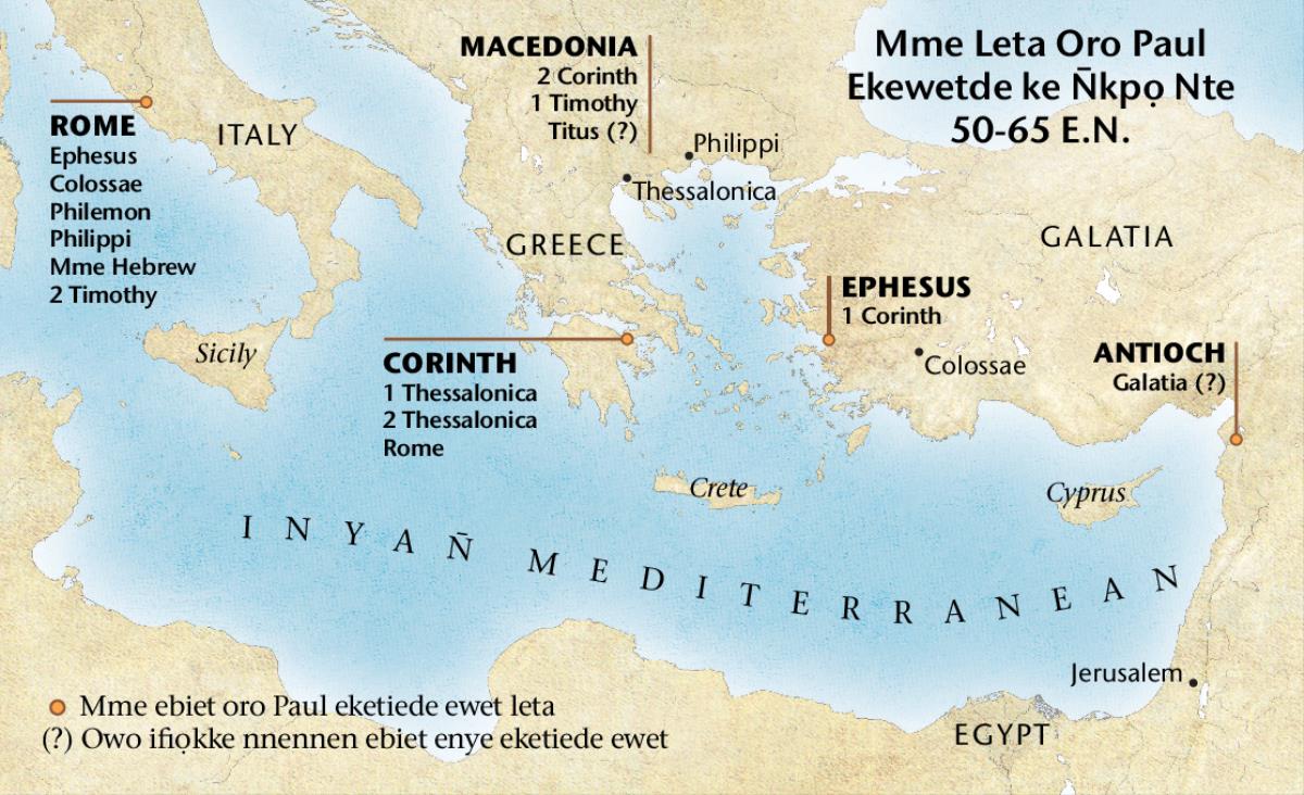 Map nsio nsio itie mi Paul ekewetde mme leta esie