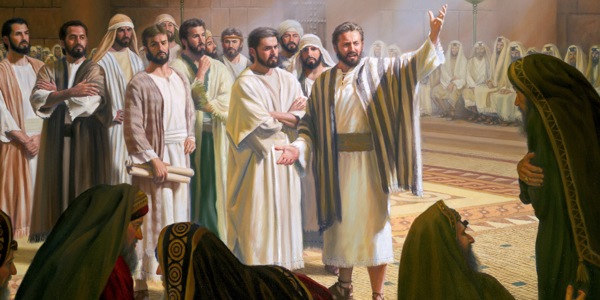 The apostles speak before the Sanhedrin