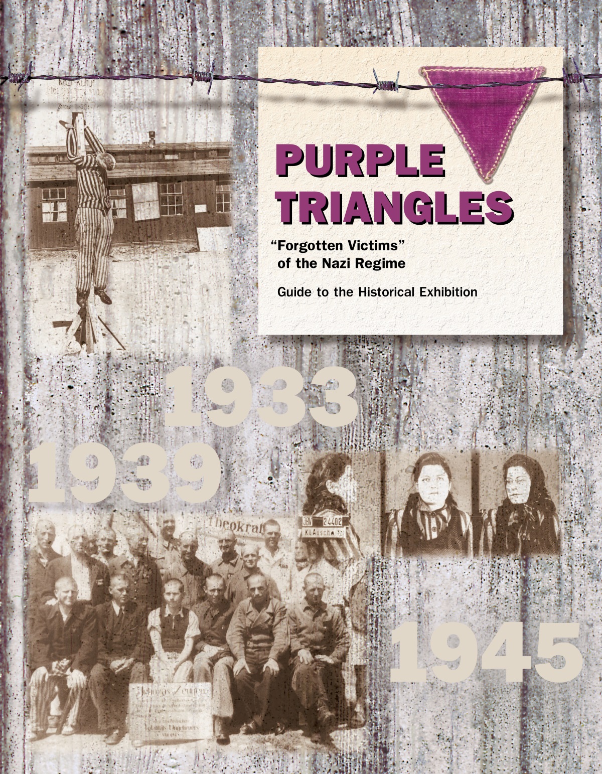 A uniform with blue stripes and a purple triangle.