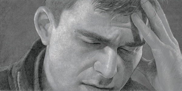 A man feeling desperate and thinking about suicide