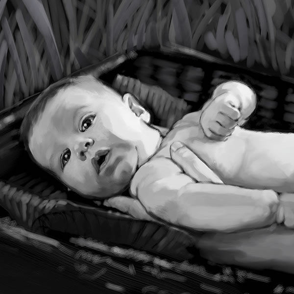Moses as an infant