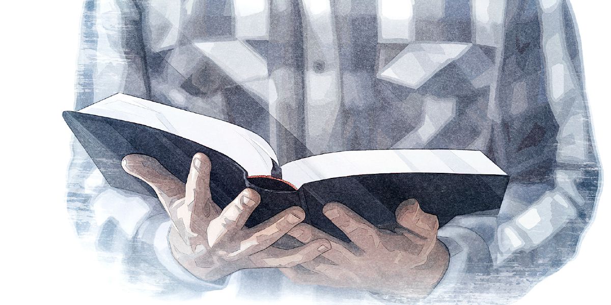 A man reads the Bible