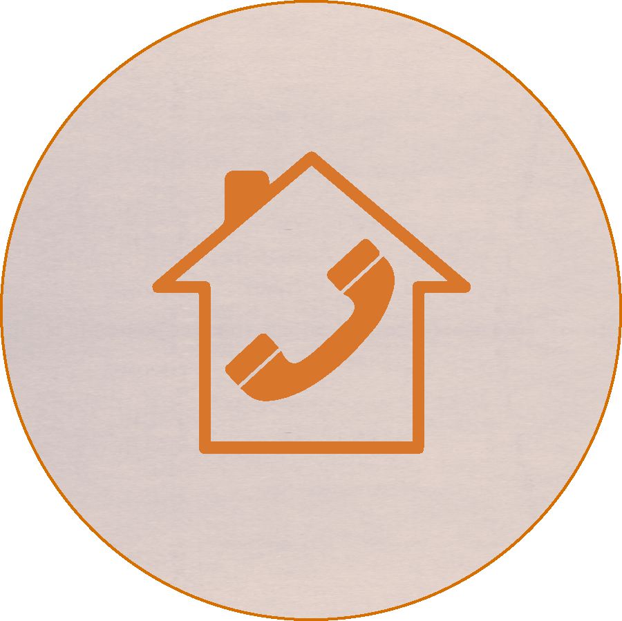 A telephone inside a house