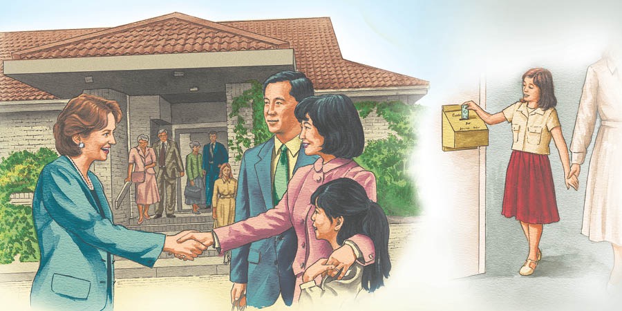 Jehovah’s Witnesses at a Kingdom Hall