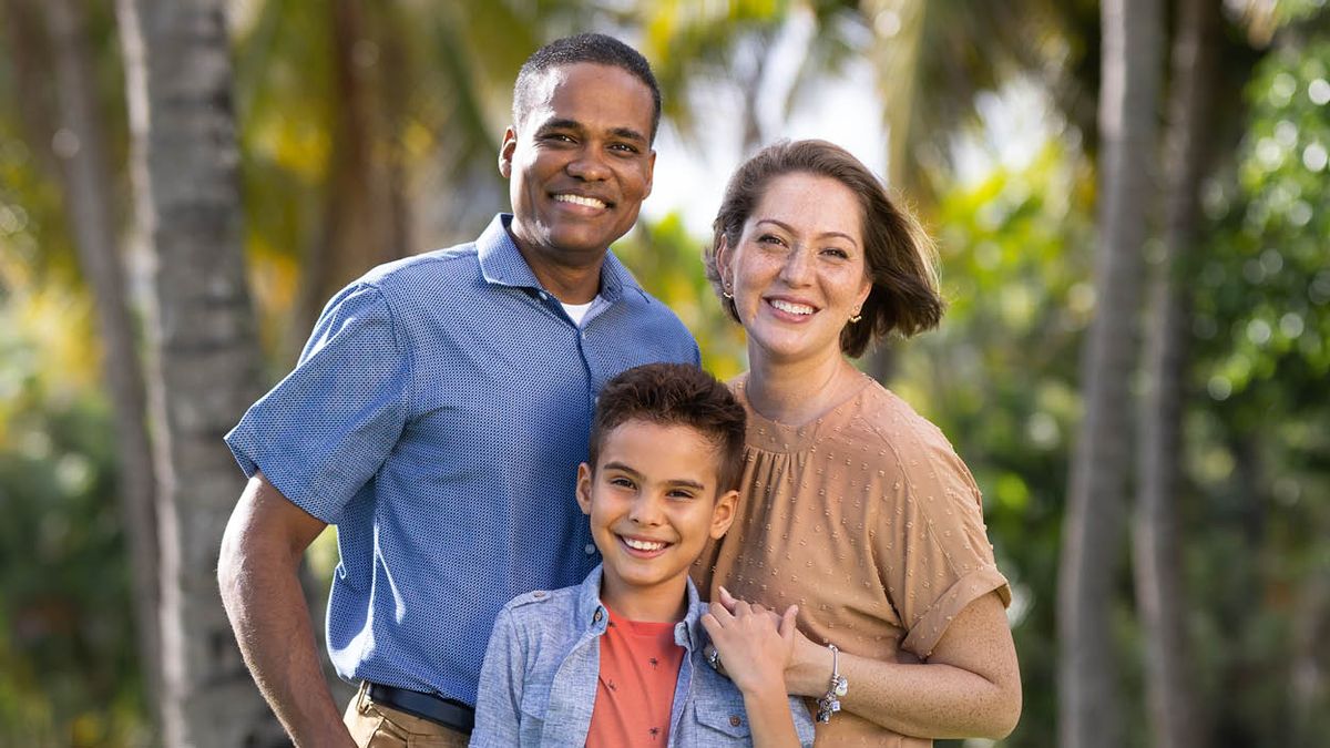 Rachel with her husband, Jaser, and their son, Connor.